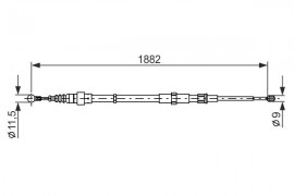 Bosch Трос стояночного тормоза BOSCH 1987482193 - Заображення 1