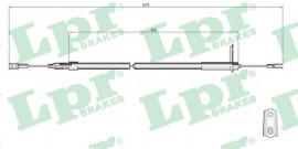 Тросик стояночного тормоза LPR LPRC0407B
