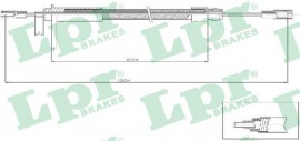 Lpr Тросик стояночного тормоза LPR LPRC0435B - Заображення 1