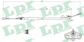 Тросик стояночного тормоза LPR LPRC0448B