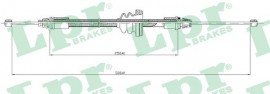 Тросик стояночного тормоза LPR LPRC0746B