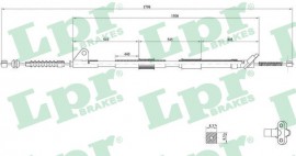 Тросик стояночного тормоза LPR LPRC0857B