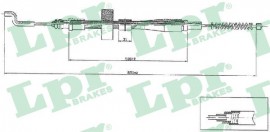 Lpr Тросик стояночного тормоза LPR LPRC0971B - Заображення 1