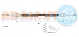 Тросик стояночного тормоза Adriauto AD13.0281.1