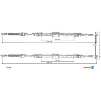 Тросик стояночного тормоза Adriauto AD33.0232