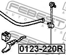 Febest Тяга стабилизатора FEBEST 0123-220R - Заображення 2