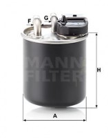 Фильтр топливный MERCEDES SPRINTER 906 06-18, VITO W639 03-10 MANN-FILTER WK820/16