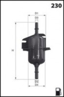 Misfat Фильтр топлива 1.2 8V ft,1.6 16V ft Fiat Albea 96-09, Palio 96-01, Siena 97-12 MISFAT E105 - Заображення 1