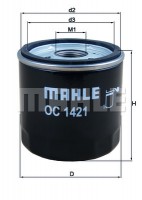 Mahle Original Фильтр масляный Mahle MAHLE ORIGINAL OC1421 - Заображення 1