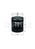 Mahle Original Фильтр масляный Mahle OC66 MAHLE ORIGINAL OC983 - Заображення 1