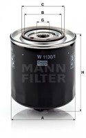 Mann-Filter Фильтр масляный MANN MANN-FILTER W 1130/1 - Заображення 1