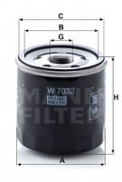 Mann-Filter Фильтр масляный MANN MANN-FILTER W 7032 - Заображення 1