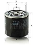 Mann-Filter Фильтр масляный MANN MANN-FILTER W 811/80 - Заображення 1