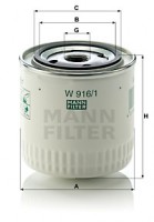 Mann-Filter Фильтр масляный MANN MANN-FILTER W 916/1 - Заображення 1
