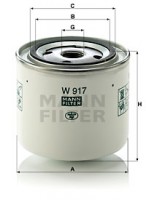 Фильтр масляный MANN MANN-FILTER W 917