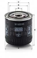 Mann-Filter Фильтр масляный MANN MANN-FILTER W 920/45 - Заображення 1