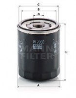 Mann-Filter Фильтр масляный MANN MANN-FILTER W 7052 - Заображення 1