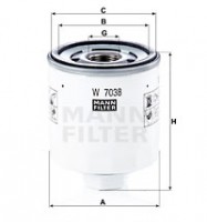 Mann-Filter Фильтр масляный MANN MANN-FILTER W 7038 - Заображення 1