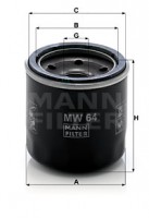 Mann-Filter Фильтр масляный MANN MANN-FILTER MW 64 - Заображення 1