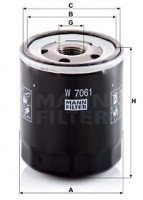 Mann-Filter Фильтр масляный MANN MANN-FILTER W 7061 - Заображення 1