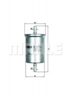 Фильтр топливный MAHLE ORIGINAL KL165/1