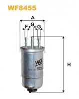 WixFilters Фильтр топливный (PP 988/3) WIX FILTERS WF8455 - Заображення 1