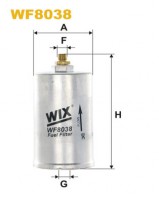 WixFilters Фильтр топливный (PP 834) WIX FILTERS WF8038 - Заображення 1