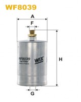 WixFilters Фильтр топливный (PP 835) WIX FILTERS WF8039 - Заображення 1