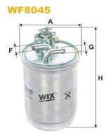 WixFilters Фильтр топливный (PP 839) WIX FILTERS WF8045 - Заображення 1
