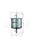 Mahle Original Фильтр топливный Mahle MAHLE ORIGINAL KL61 - Заображення 1