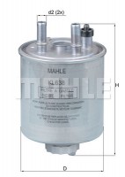 Фильтр топливный Mahle MAHLE ORIGINAL KL638