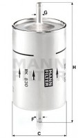 Mann-Filter Фильтр топливный MANN MANN-FILTER WK 830 - Заображення 1