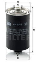 Mann-Filter Фильтр топливный MANN MANN-FILTER WK 834/1 - Заображення 1