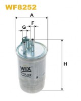 WixFilters Фильтр топливный WIX(PP 838/3) WIX FILTERS WF8252 - Заображення 1