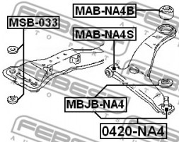 Febest Шаровая опора FEBEST 0420-NA4 - Заображення 2