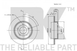 Nk Тормозной диск NK 202558 - Заображення 3