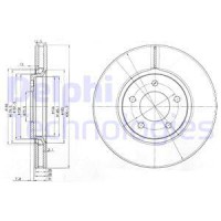 Delphi Диск гальмівний DELPHI BG3716 - Заображення 1