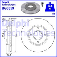 Delphi Диск гальмівний DELPHI BG3359 - Заображення 1