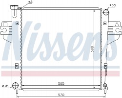 Nissens Радиатор охлаждения двигателя NISSENS 69212 - Заображення 2