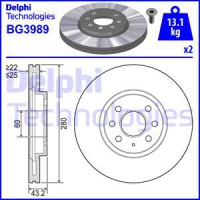 Delphi Гальмівний диск DELPHI BG3989 - Заображення 1