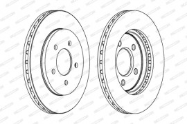 Ferodo Диск тормозной передний вентилируемый FERODO DDF1059 - Заображення 2