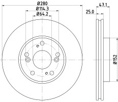 Mintex Диск тормозной пер MINTEX MDC1738 - Заображення 1