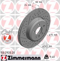 диск гальмівний Coat Z ZIMMERMANN 150292020