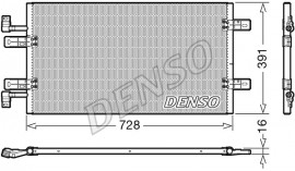 Радиатор кондиционера OPEL VIVARO (E7) 06-н.в., RENAULT TRAFIC II 06- DENSO DCN20019
