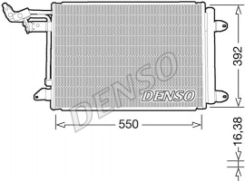 Denso Радиатор кондиционера AUDI A3 (8L1) 00-03,A3 (8P1) 03-12,A3 Sportback (8PA) 04-13,A3 кабрио (8P7) 08 DENSO DCN32032 - Заображення 2