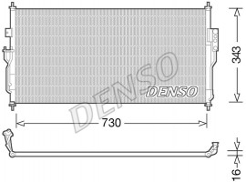 Радиатор кондиционера NISSAN ALMERA Classic (B10) 06-н.в. DENSO DCN46006