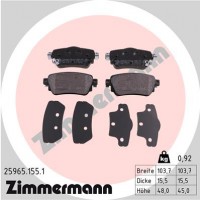 Zimmermann Колодки тормозные Zimmermann 25965.155.1 - Заображення 1