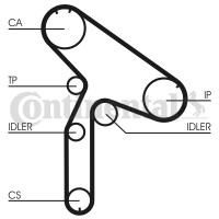 Contitech Ремень ГРМ 2.5 TCI D4BH,2.5 T/C D4BF HYUNDAI H-1 97-18,H-100 94-17;KIA Pregio 97-05 CONTITECH CT921 - Заображення 6