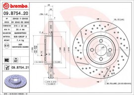 Гальмівний диск BREMBO 09.B754.21