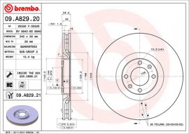 Brembo Гальмівний диск BREMBO 09.A829.21 - Заображення 1